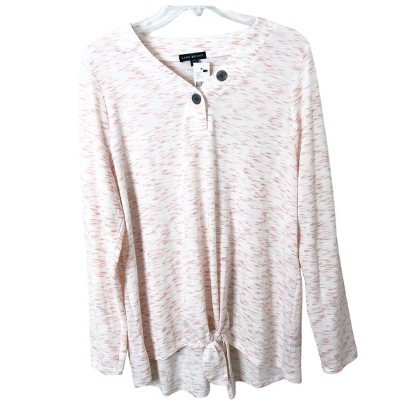 Lane Bryant Tops - Lane Bryant NWT Women's Long Sleeve Tie-Front Hacci Top w/Button Detail 14/16